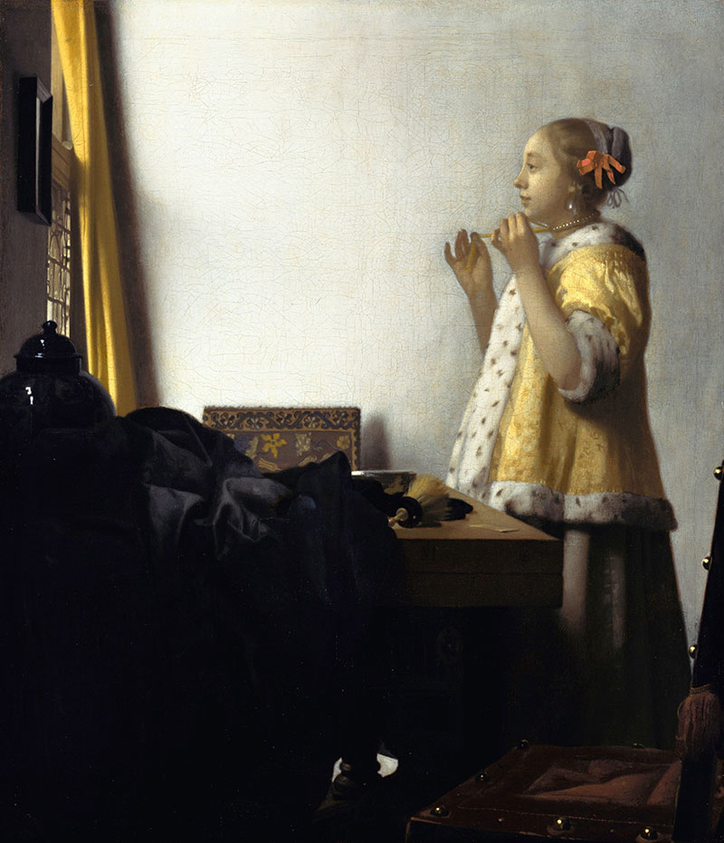 Young Woman with a Pearl Necklace(有珍珠项链的少妇)