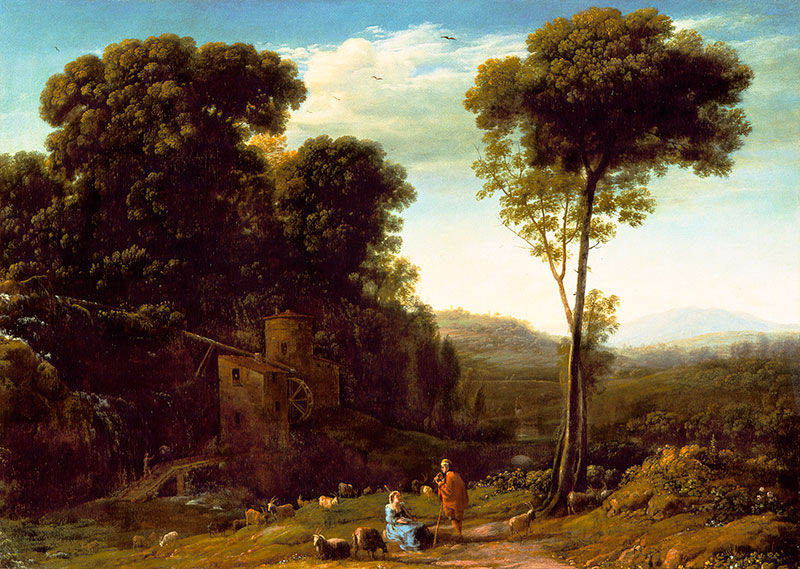 Pastoral Landscape with a Mill 带磨坊的田园风光