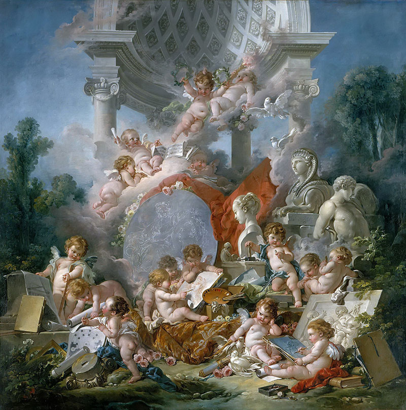 艺术天才 - Geniuses of arts
1761年,神话画,布面油画