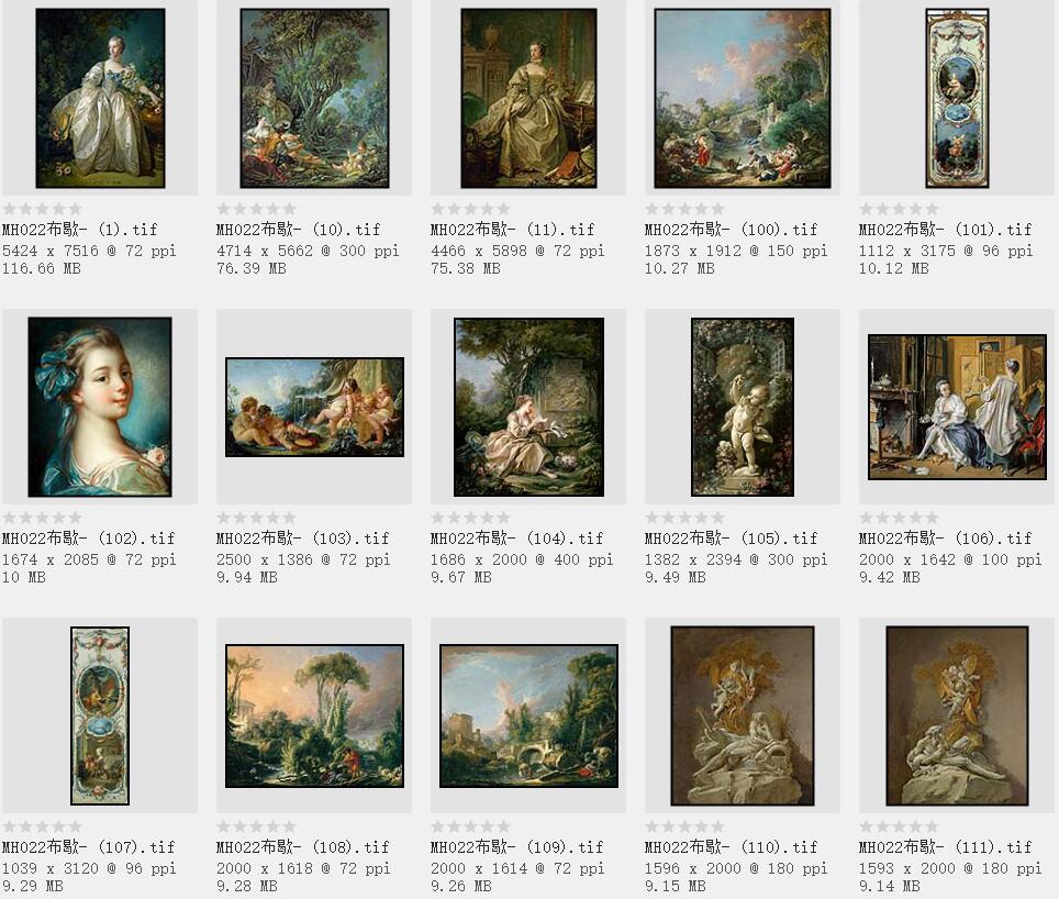 法国18世纪洛可可派绘画艺术的经典代表-弗朗索瓦·布歇高清油画作品欣赏