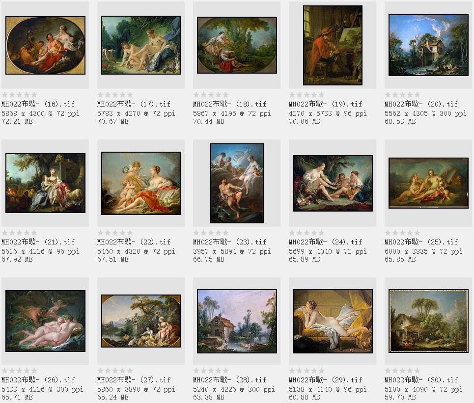法国18世纪洛可可派绘画艺术的经典代表-弗朗索瓦·布歇高清油画作品欣赏
