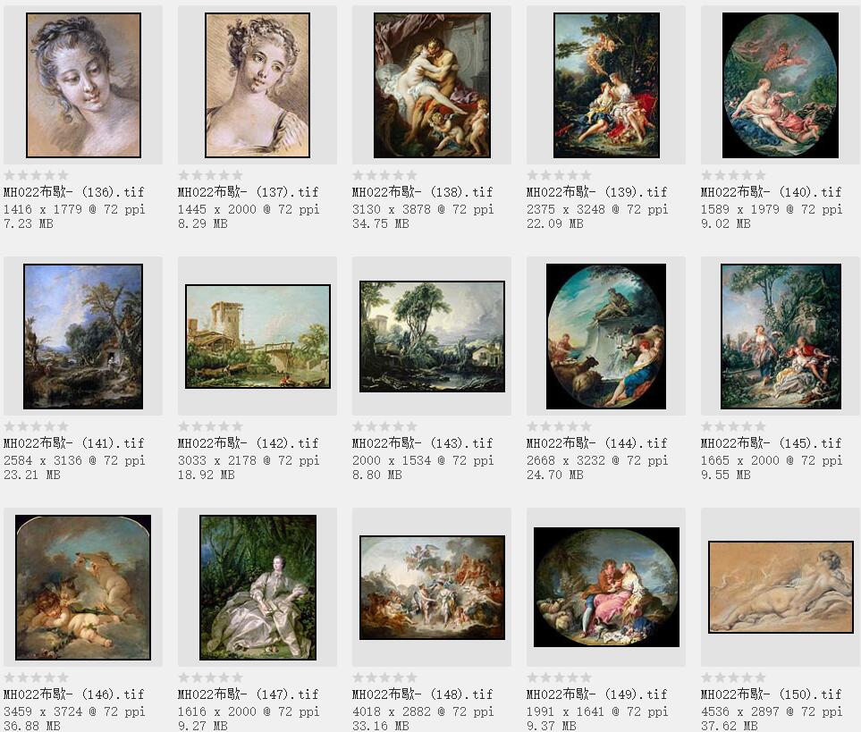 法国18世纪洛可可派绘画艺术的经典代表-弗朗索瓦·布歇高清油画作品欣赏