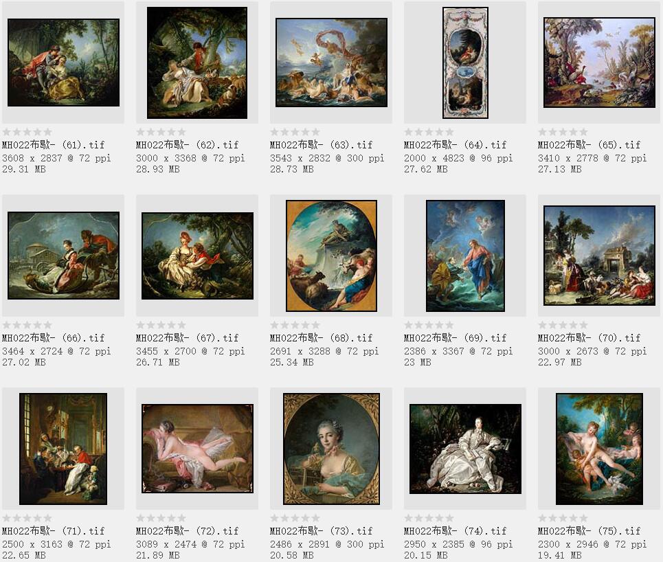 法国18世纪洛可可派绘画艺术的经典代表-弗朗索瓦·布歇高清油画作品欣赏