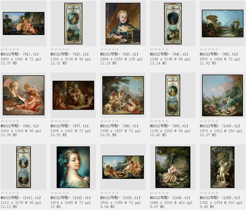 法国18世纪洛可可派绘画艺术的经典代表-弗朗索瓦·布歇高清油画作品欣赏