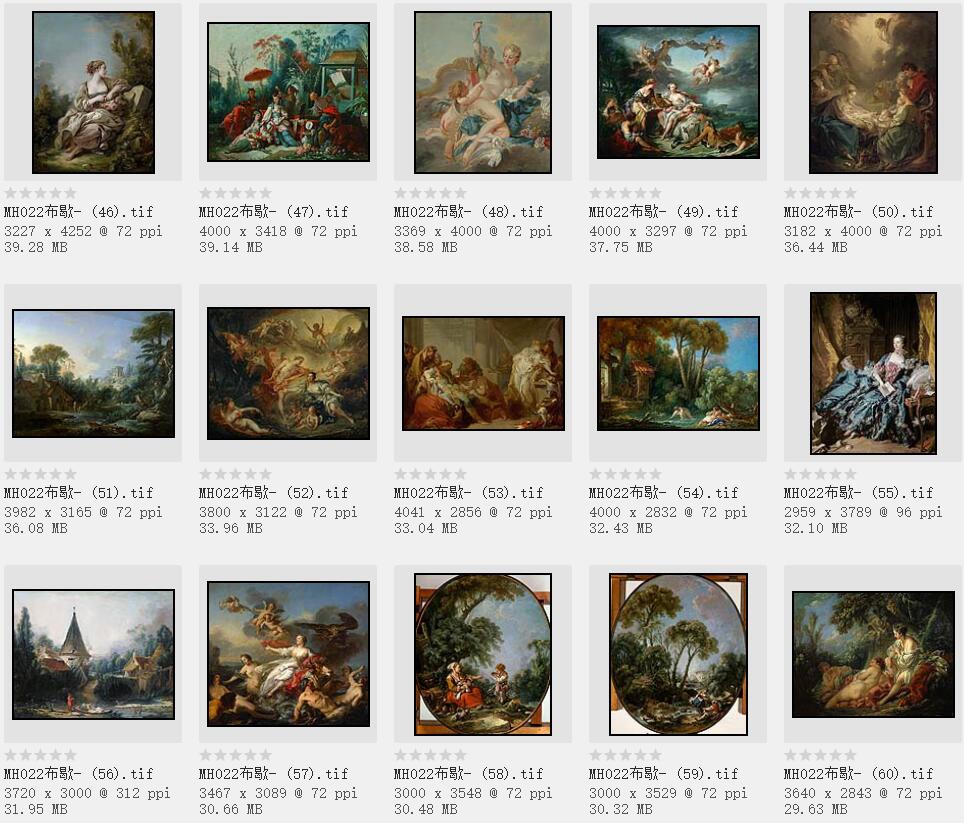 法国18世纪洛可可派绘画艺术的经典代表-弗朗索瓦·布歇高清油画作品欣赏