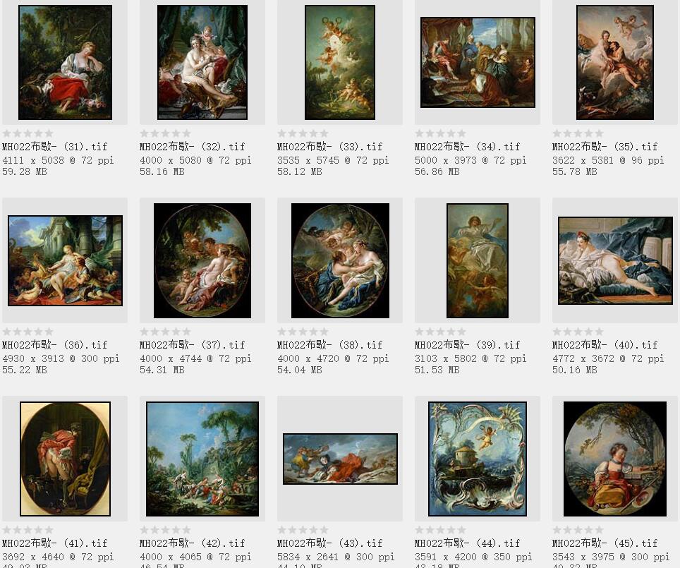 法国18世纪洛可可派绘画艺术的经典代表-弗朗索瓦·布歇高清油画作品欣赏