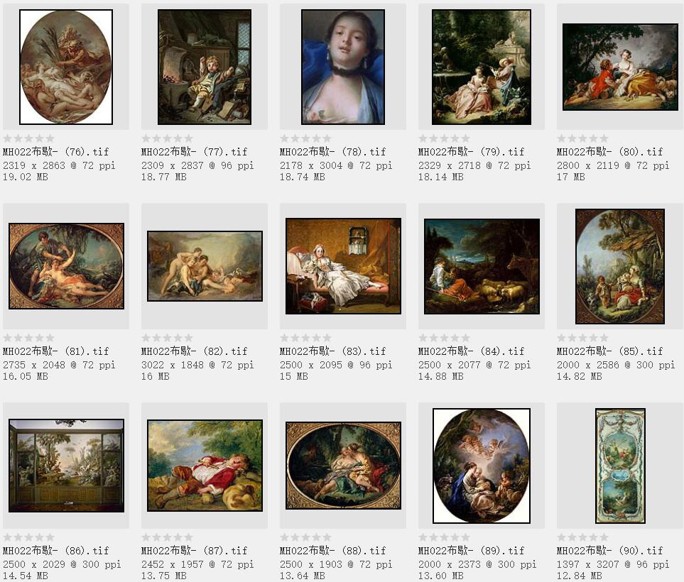 法国18世纪洛可可派绘画艺术的经典代表-弗朗索瓦·布歇高清油画作品欣赏