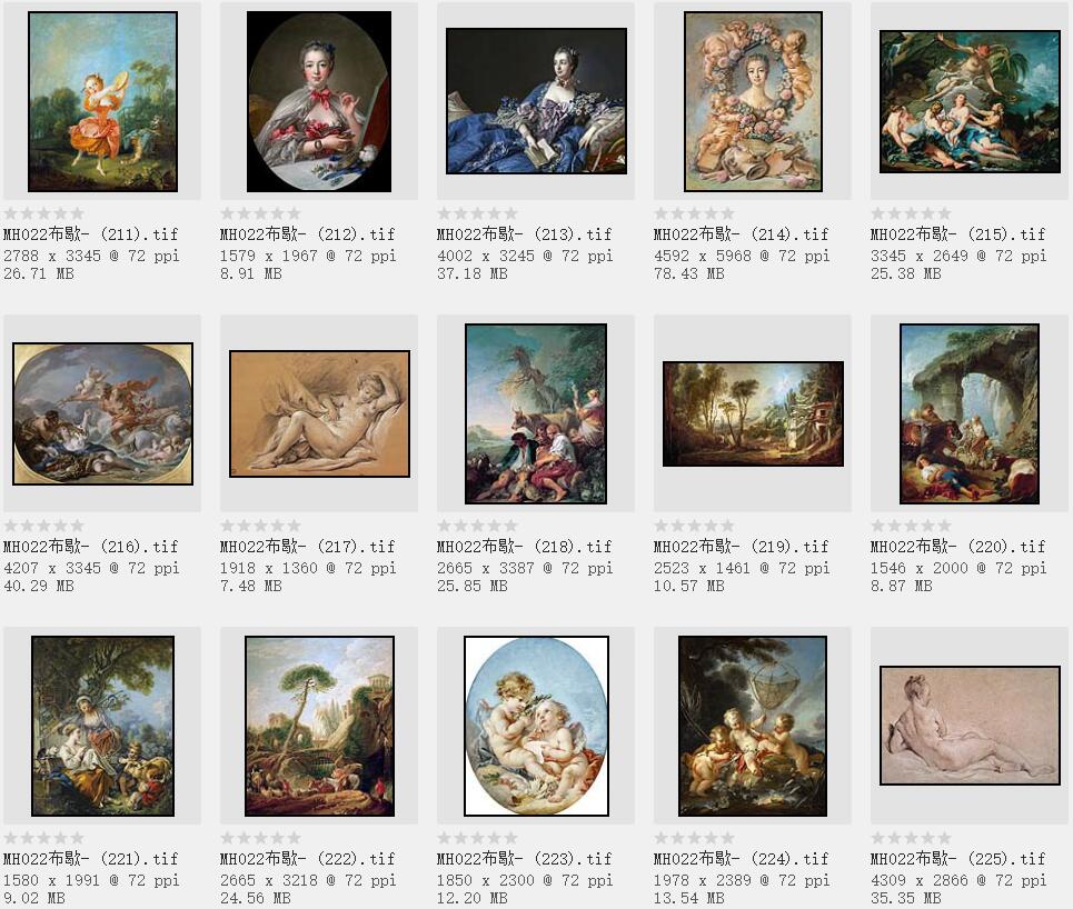 法国18世纪洛可可派绘画艺术的经典代表-弗朗索瓦·布歇高清油画作品欣赏