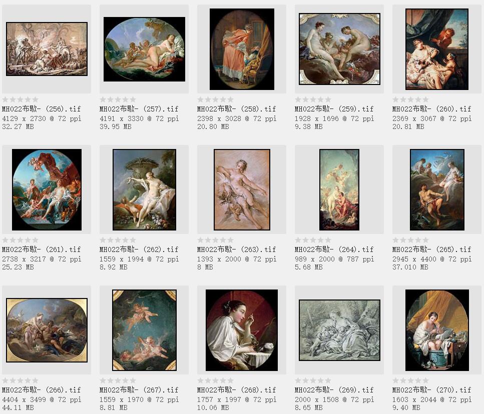 法国18世纪洛可可派绘画艺术的经典代表-弗朗索瓦·布歇高清油画作品欣赏