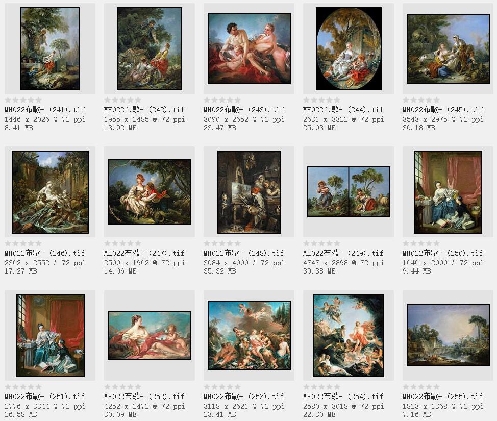 法国18世纪洛可可派绘画艺术的经典代表-弗朗索瓦·布歇高清油画作品欣赏