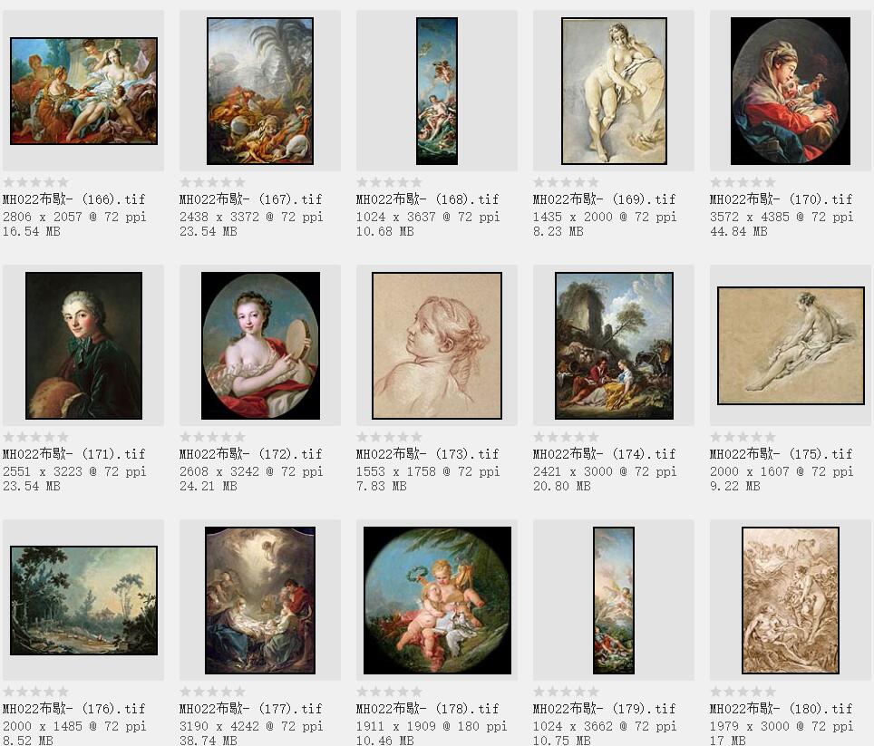 法国18世纪洛可可派绘画艺术的经典代表-弗朗索瓦·布歇高清油画作品欣赏