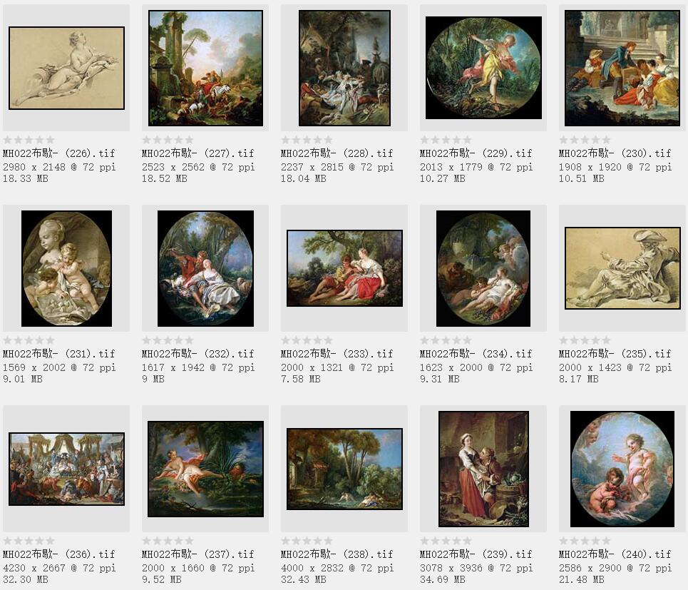法国18世纪洛可可派绘画艺术的经典代表-弗朗索瓦·布歇高清油画作品欣赏