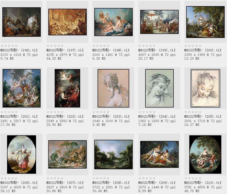 法国18世纪洛可可派绘画艺术的经典代表-弗朗索瓦·布歇高清油画作品欣赏