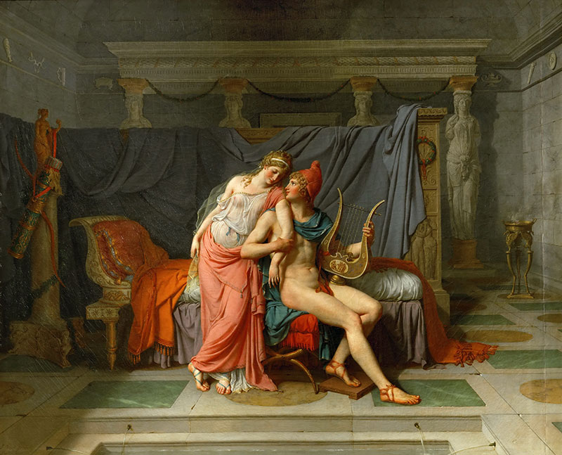 帕里斯和海伦之爱 - Paris and Helen
1788年,神话画,布面油画