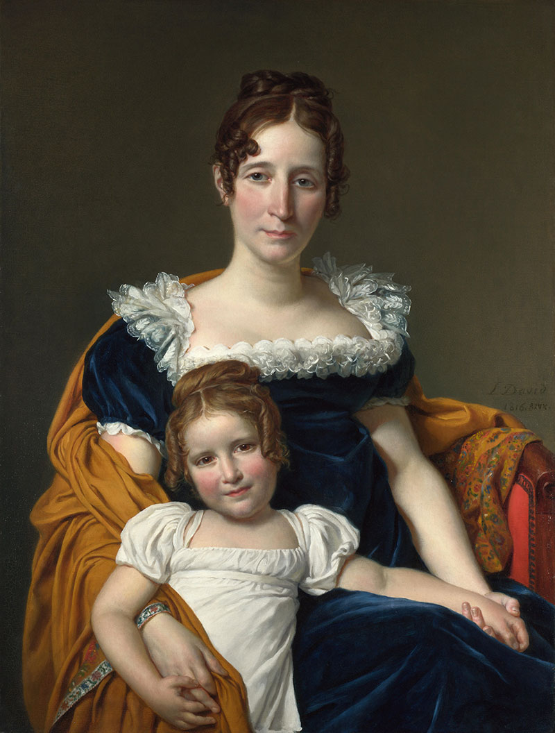 Portrait of the Countess Vilain XIIII and Her Daughter
1816年,肖像画,布面油画