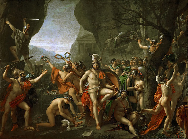 Leonidas at Thermopylae
1814年,历史画,布面油画