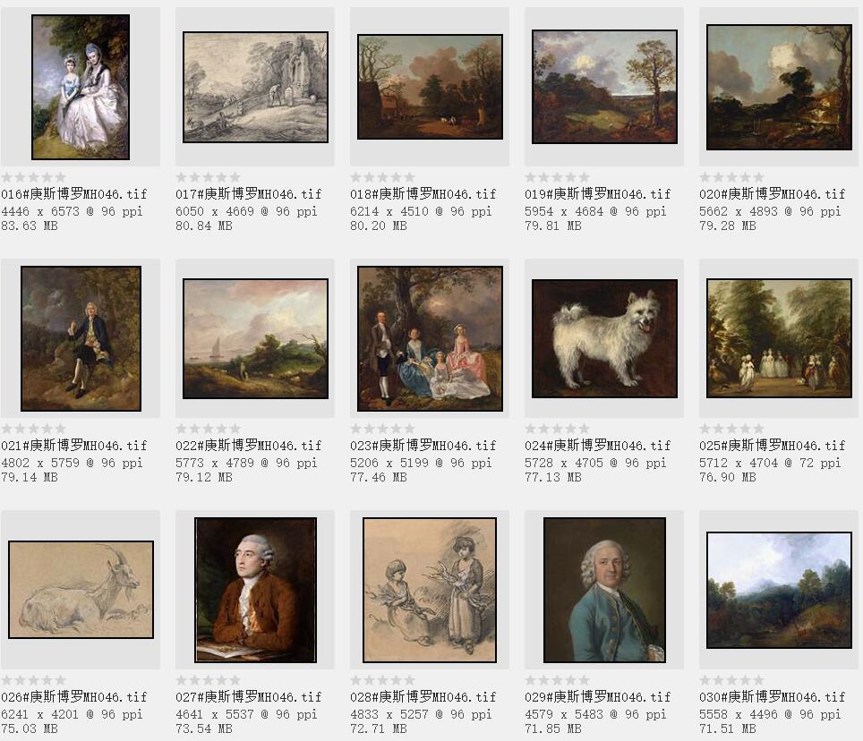 18世纪英国著名的肖像画家和风景画家:托马斯·庚斯博罗 高清作品集