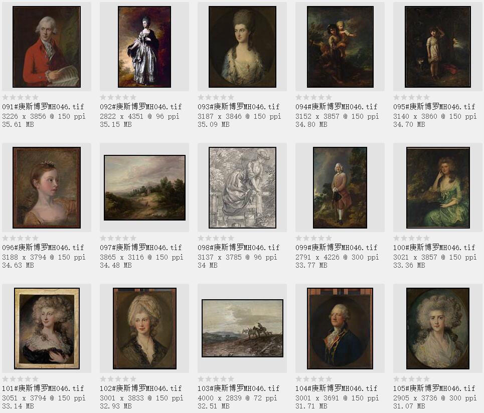 18世纪英国著名的肖像画家和风景画家:托马斯·庚斯博罗 高清作品集