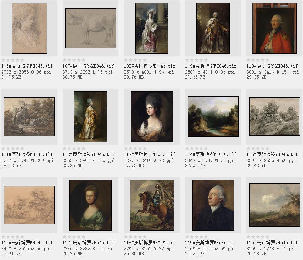 18世纪英国著名的肖像画家和风景画家:托马斯·庚斯博罗 高清作品集