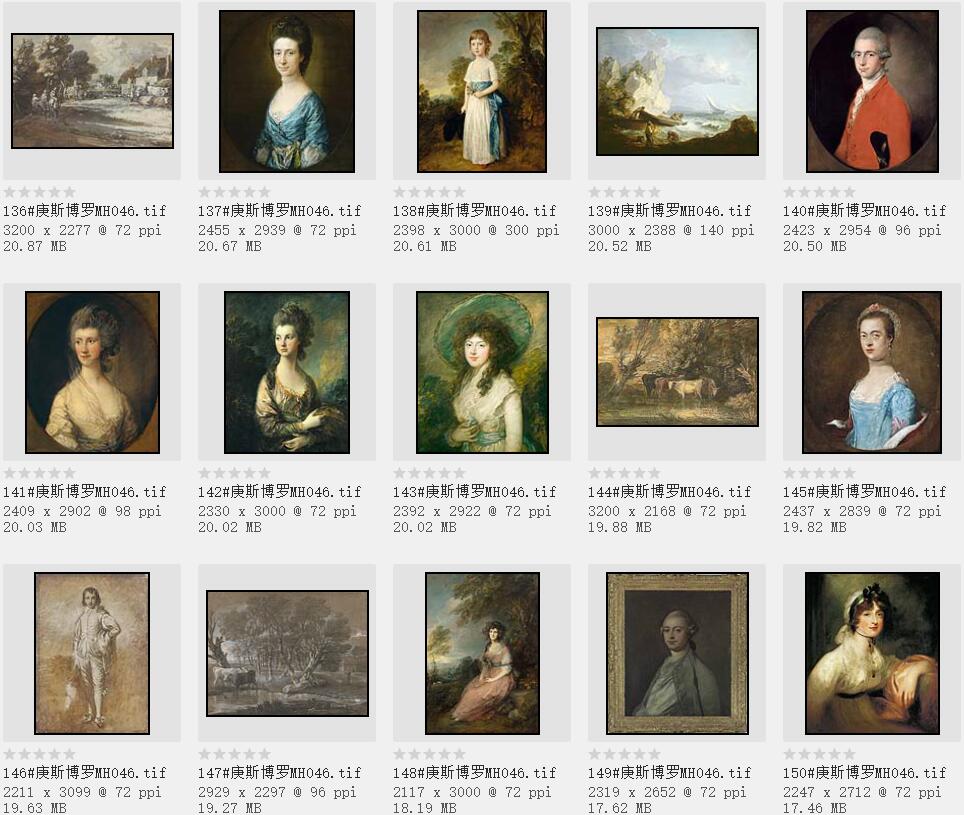 18世纪英国著名的肖像画家和风景画家:托马斯·庚斯博罗 高清作品集