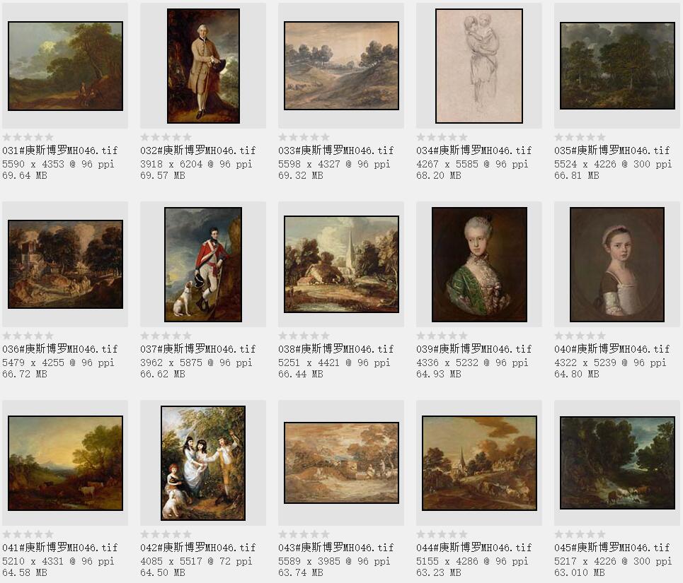 18世纪英国著名的肖像画家和风景画家:托马斯·庚斯博罗 高清作品集