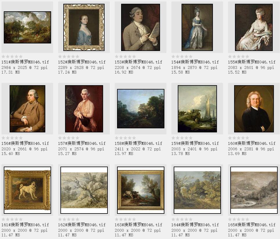 18世纪英国著名的肖像画家和风景画家:托马斯·庚斯博罗 高清作品集
