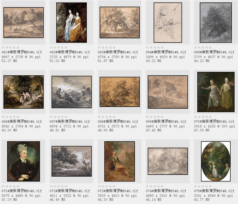 18世纪英国著名的肖像画家和风景画家:托马斯·庚斯博罗 高清作品集