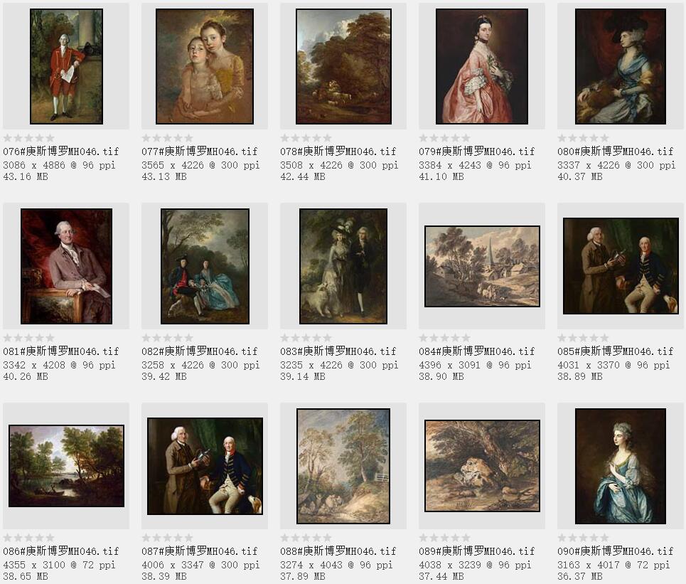 18世纪英国著名的肖像画家和风景画家:托马斯·庚斯博罗 高清作品集