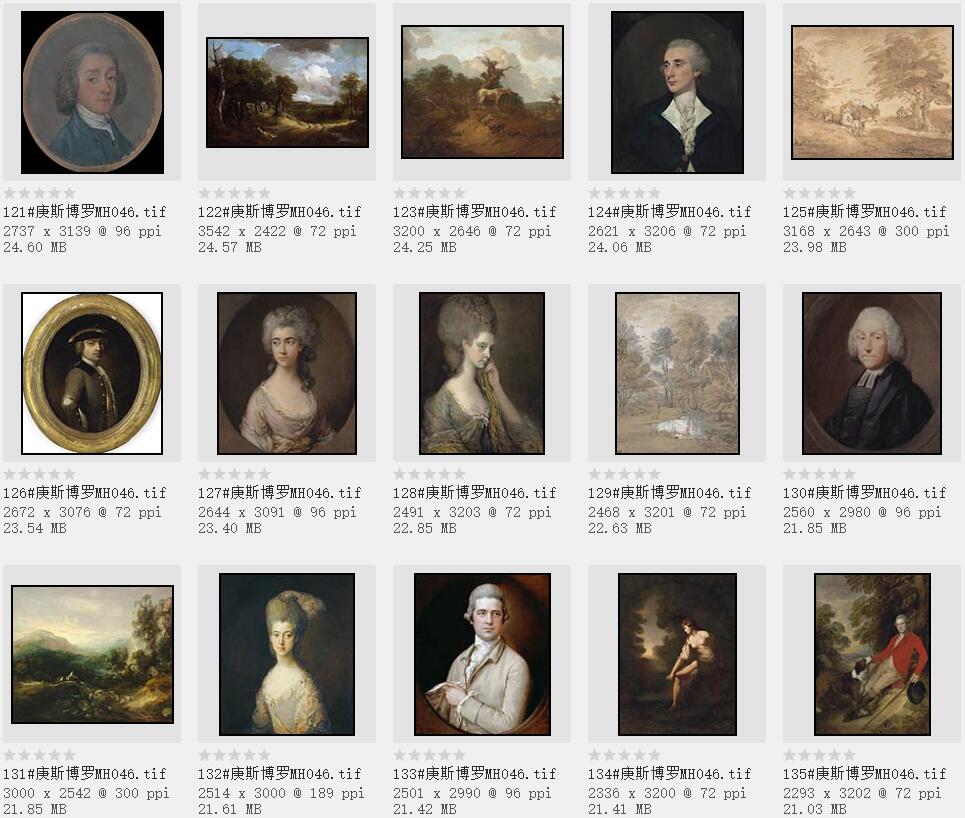 18世纪英国著名的肖像画家和风景画家:托马斯·庚斯博罗 高清作品集