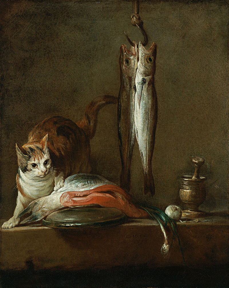 猫与鱼的静物 - Still Life with Cat and Fish
1728年,静物,布面油画