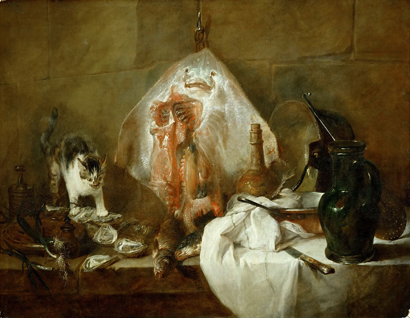 瑞或厨房内部 - The Ray or, The Kitchen Interior
1728年,静物,布面油画