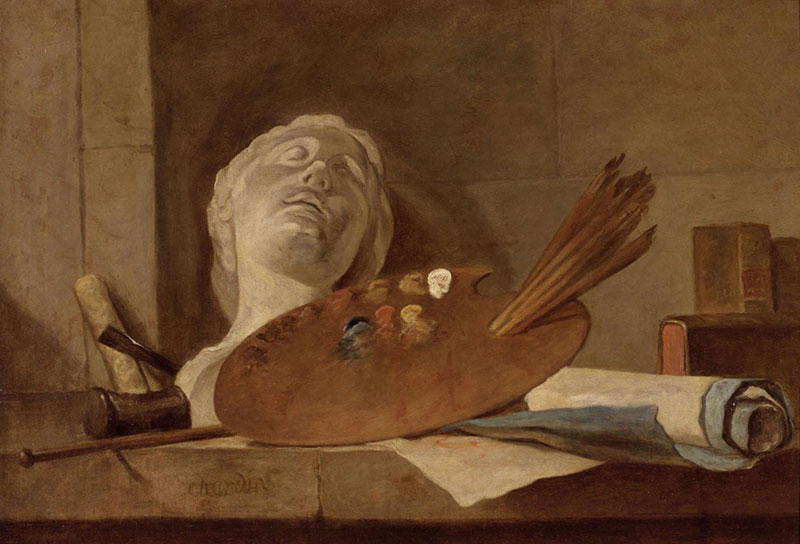 绘画与雕塑的属性 - The Attributes of Painting and Sculpture
1728年,静物,布面油画