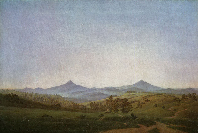 Bohemian Landscape with Mount Milleschauer
1808年,风景画