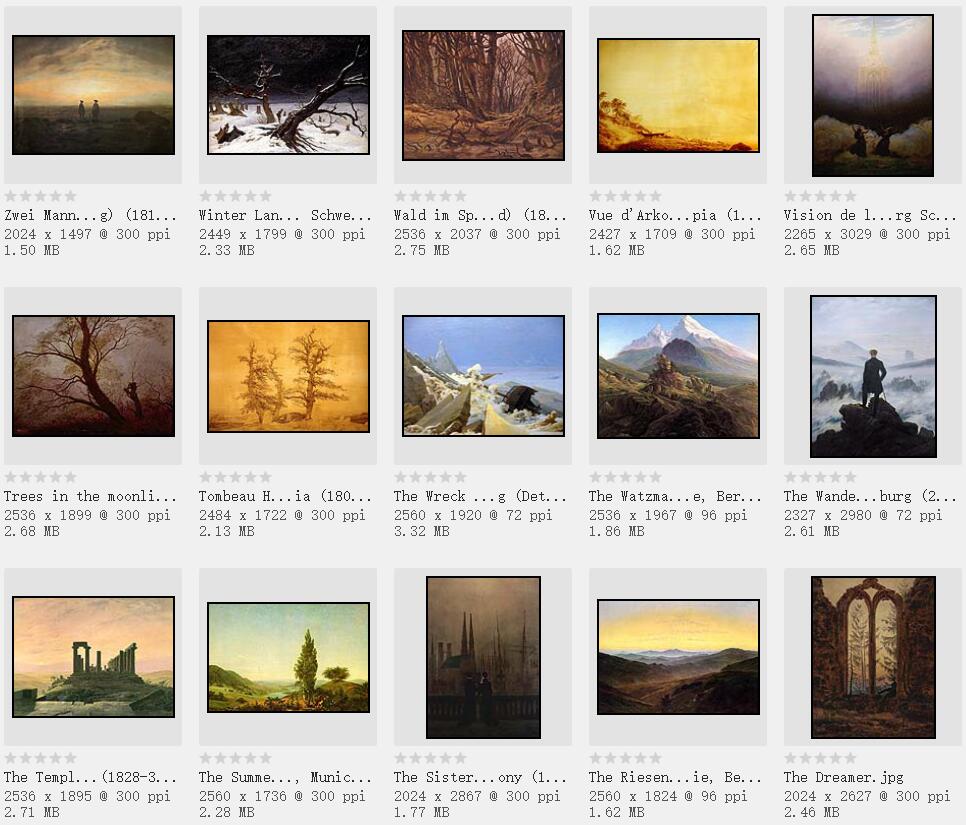 最浪漫的德国风景画家:弗里德里希 绘画作品欣赏141张