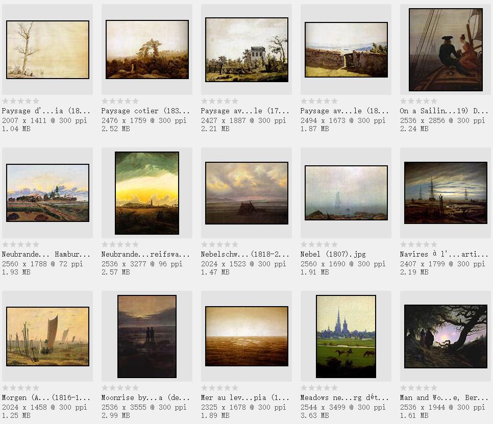 最浪漫的德国风景画家:弗里德里希 绘画作品欣赏141张