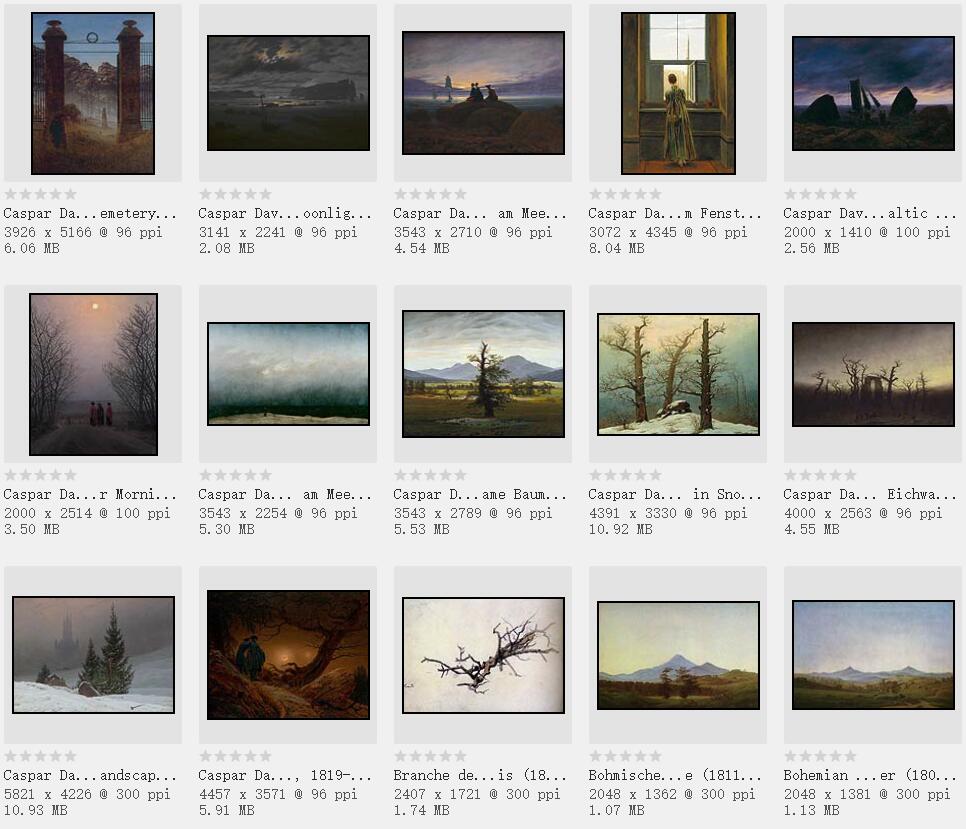 最浪漫的德国风景画家:弗里德里希 绘画作品欣赏141张