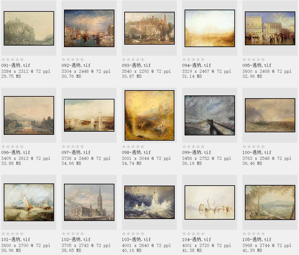 英国美术史上最重要的风景画家:威廉·透纳油画作品227幅