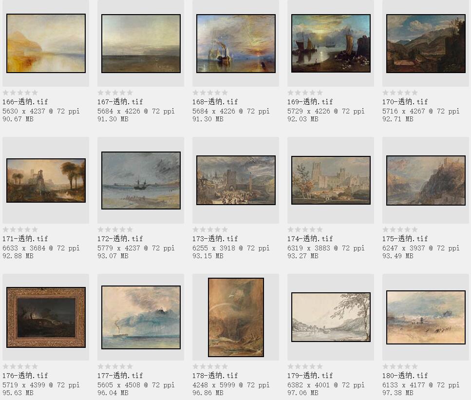 英国美术史上最重要的风景画家:威廉·透纳油画作品227幅