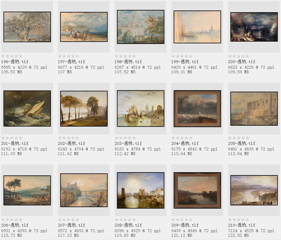 英国美术史上最重要的风景画家:威廉·透纳油画作品227幅
