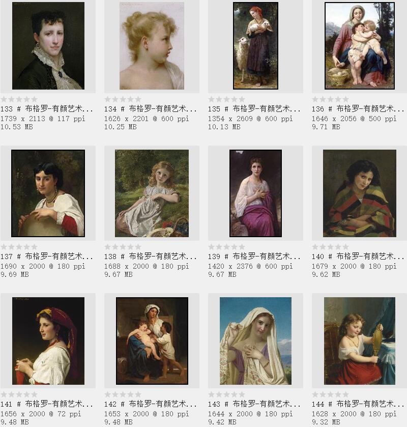 19世纪法国学院派画家布格罗:那些唯美的肖像画200幅