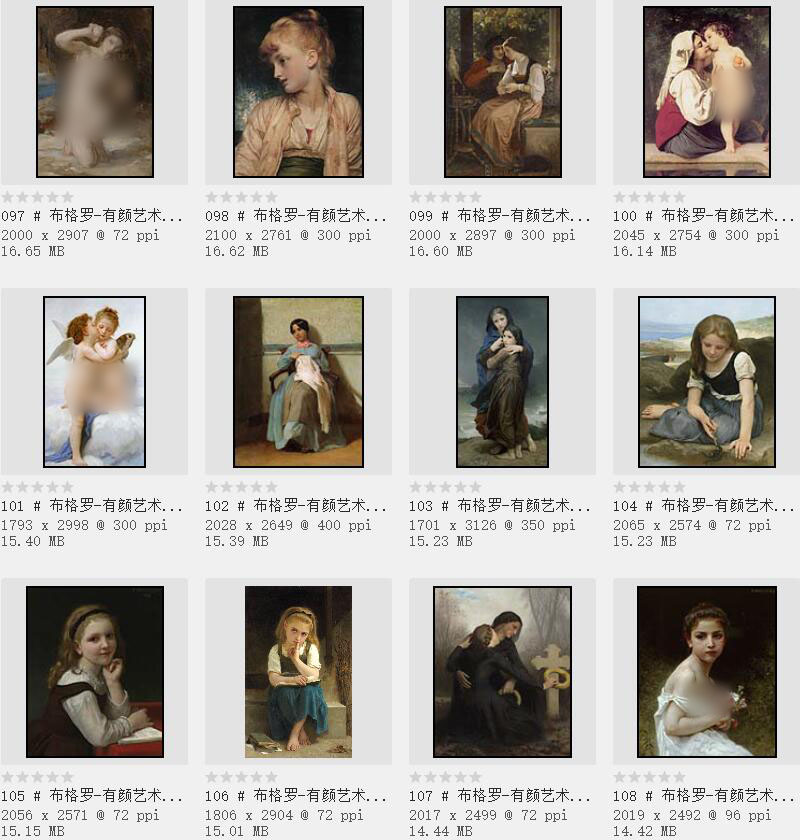 19世纪法国学院派画家布格罗:那些唯美的肖像画200幅