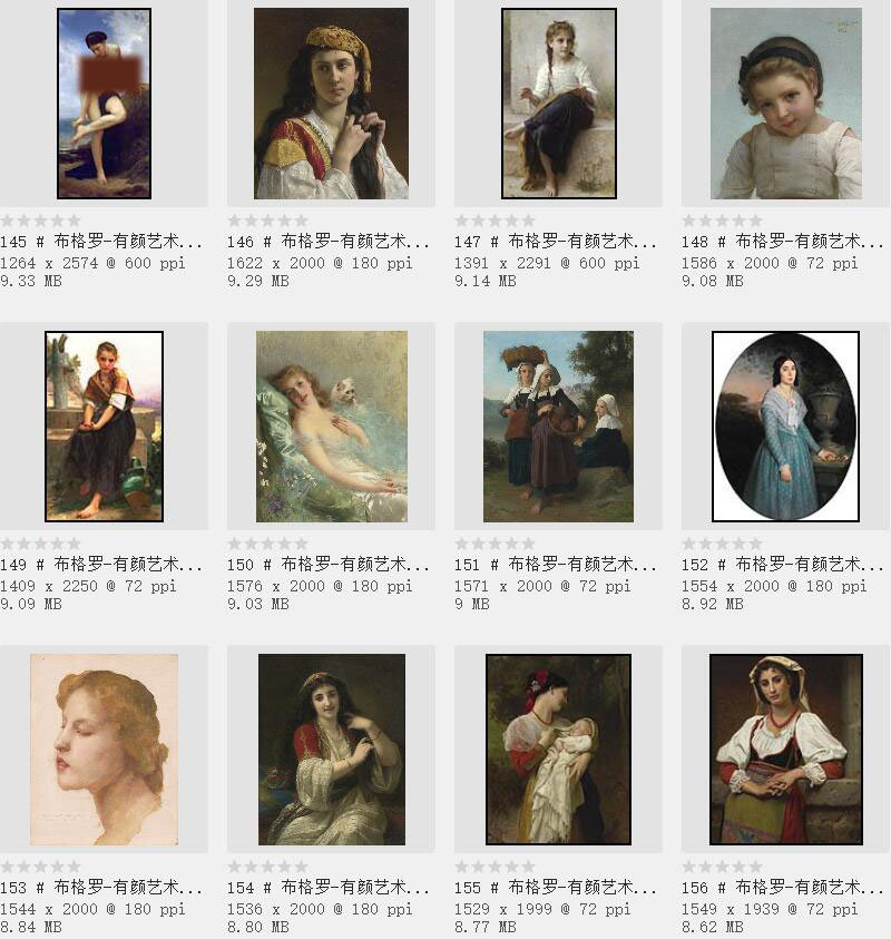 19世纪法国学院派画家布格罗:那些唯美的肖像画200幅