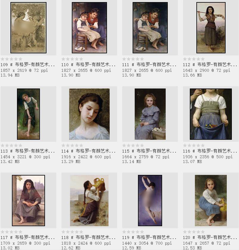 19世纪法国学院派画家布格罗:那些唯美的肖像画200幅