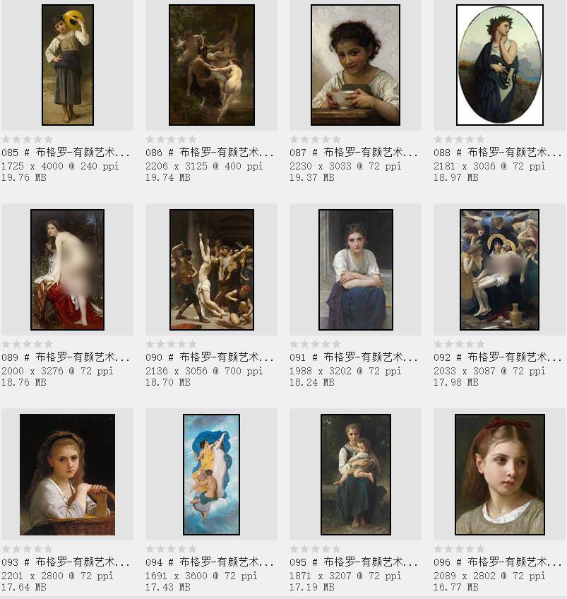 19世纪法国学院派画家布格罗:那些唯美的肖像画200幅