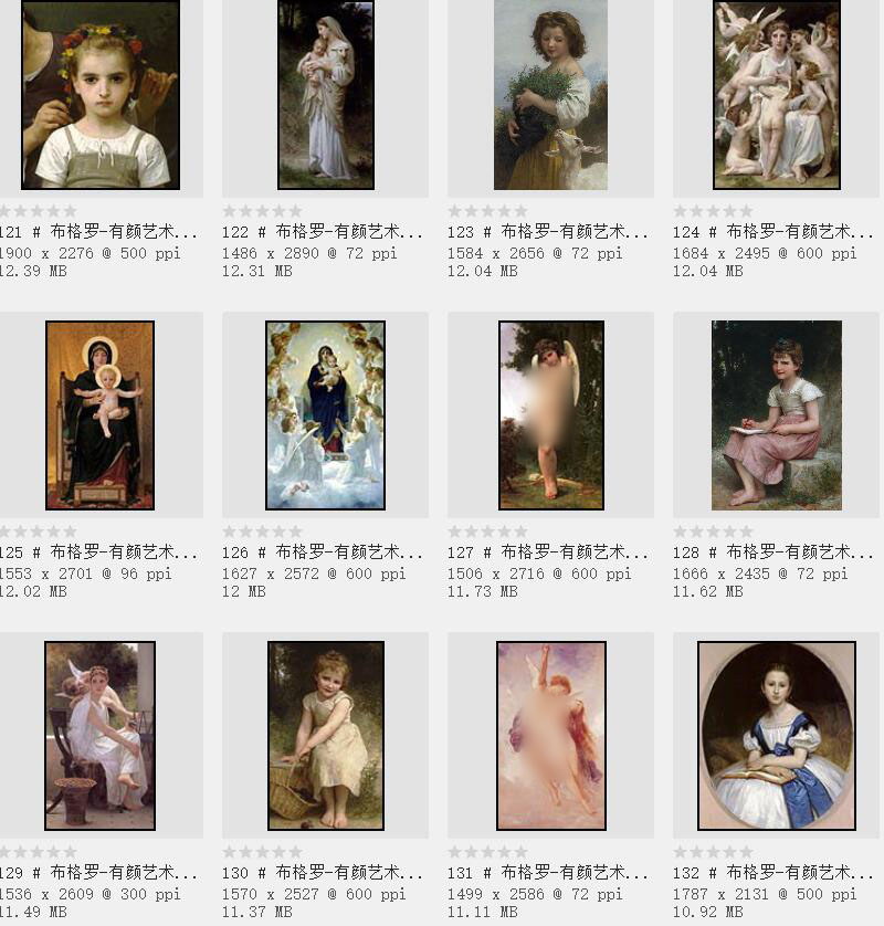 19世纪法国学院派画家布格罗:那些唯美的肖像画200幅