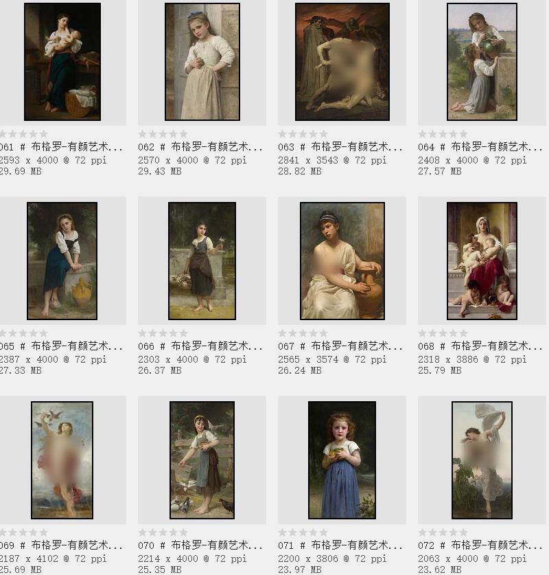 19世纪法国学院派画家布格罗:那些唯美的肖像画200幅