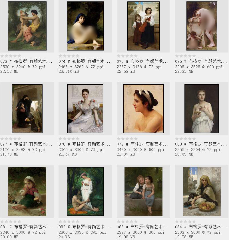 19世纪法国学院派画家布格罗:那些唯美的肖像画200幅