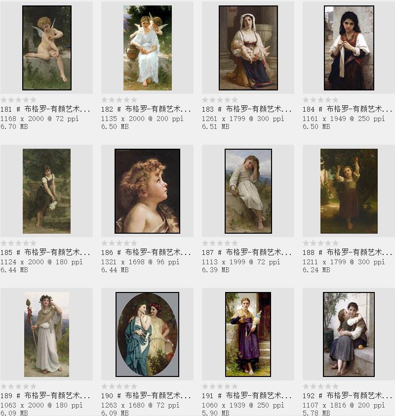19世纪法国学院派画家布格罗:那些唯美的肖像画200幅
