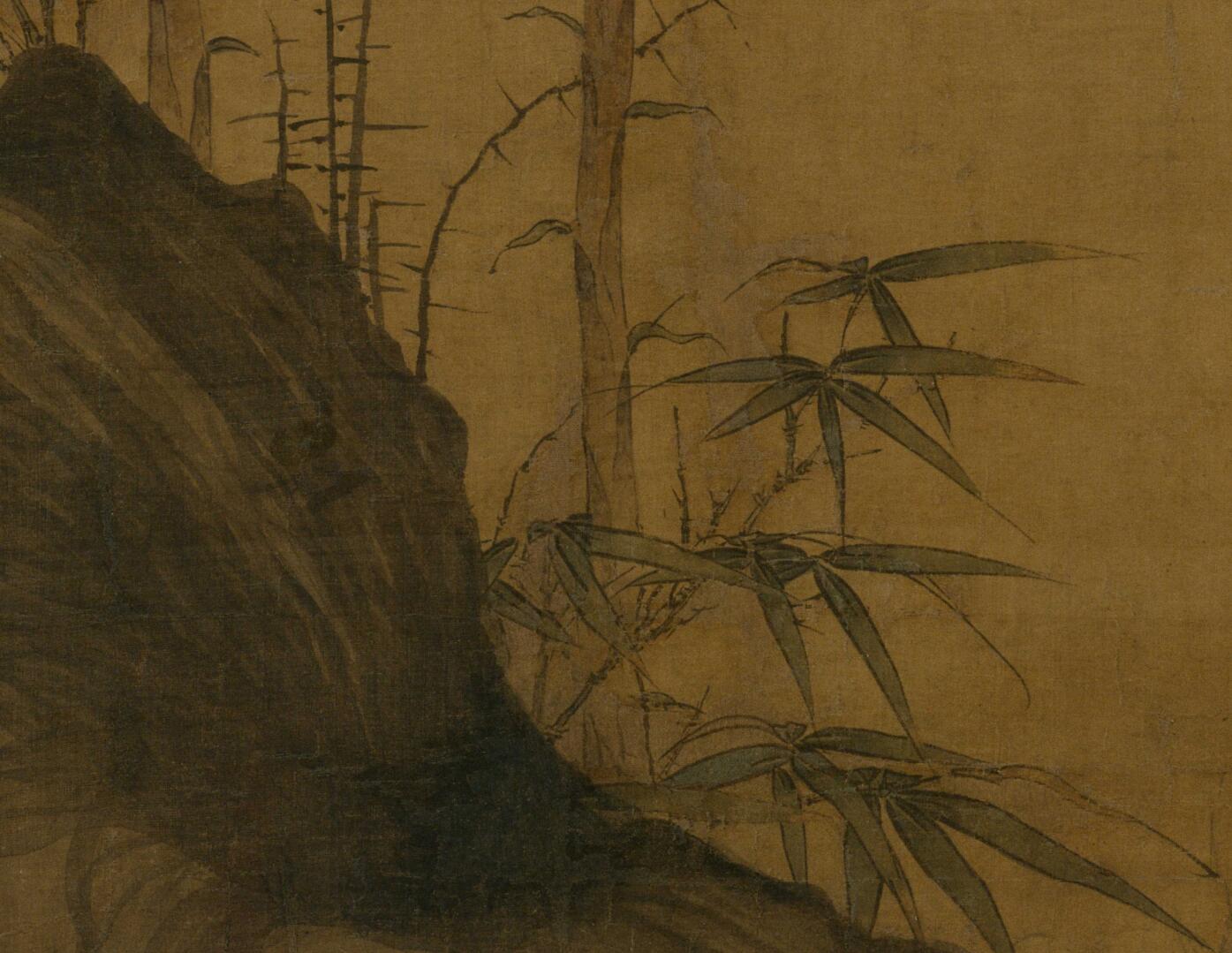 [元] 李衎《竹石图轴》