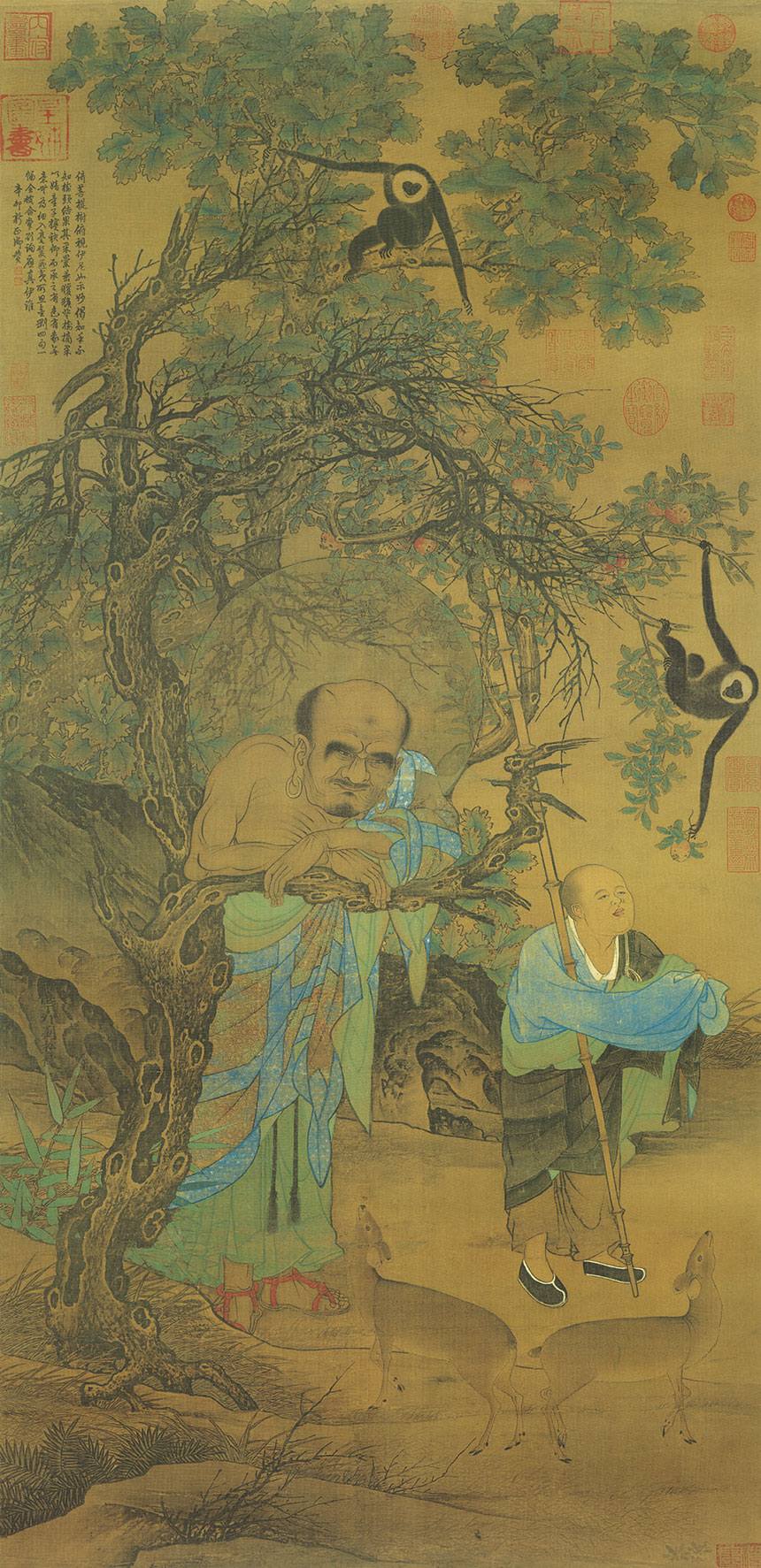 [宋] 刘松年《罗汉图轴四幅》